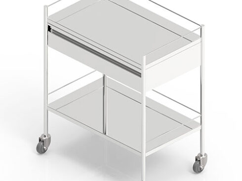 Stainless-Steel-Ward-Trolley-Rt-–-1-Drawer